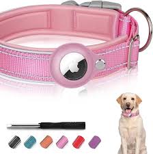 Collar Reflectante Ajustable para Perros con Airtag MouYou
