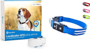 Tractive: GPS para Perros con Collar LED - Localización sin Límites (Azul