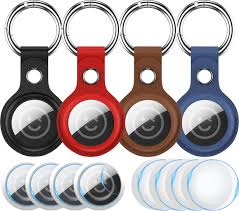 RFUNGUANGO: Fundas de Cuero para Airtags - 4 Pack